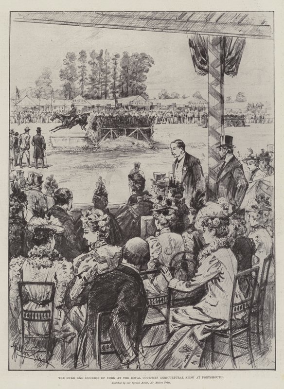 El Duque y la Duquesa de York en la Feria Agrícola de los Condados Reales en Portsmouth de Melton Prior
