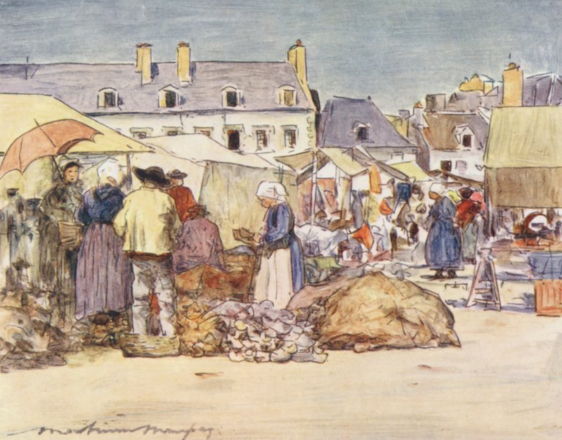 A Sabot-Stall (litografía en color) de Mortimer Ludington Menpes