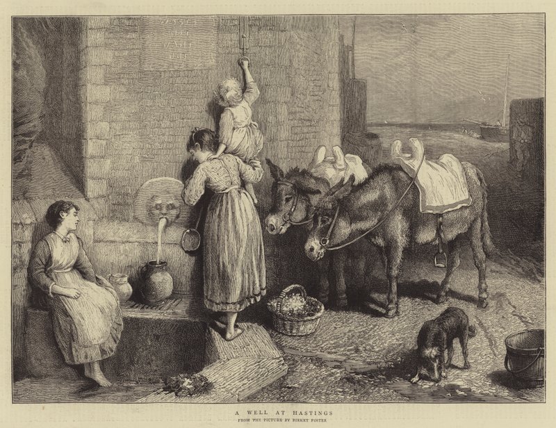Un pozo en Hastings de Myles Birket Foster