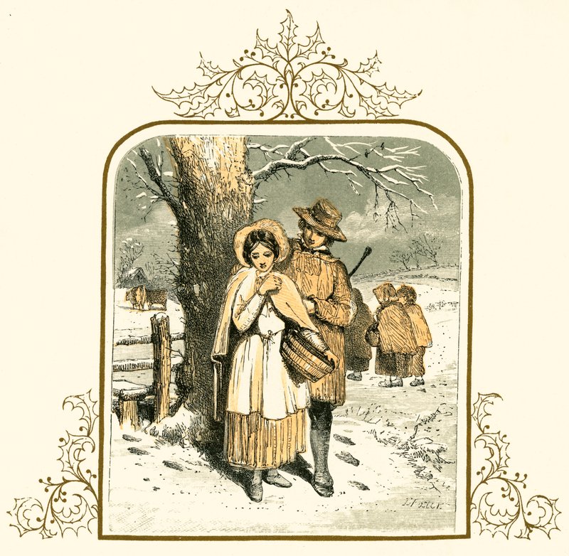 Amor en la nieve de Myles Birket Foster