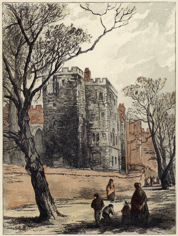 La Torre de los Lollard, Palacio de Lambeth, Londres de Myles Birket Foster