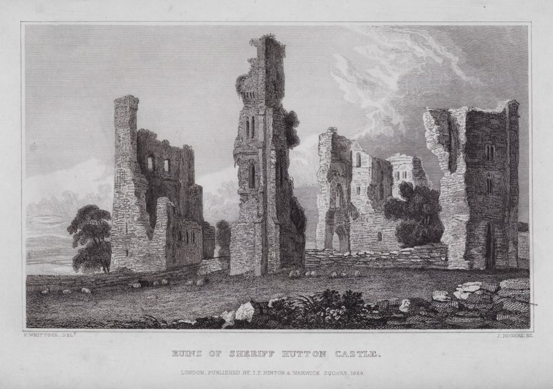 Ruinas del Castillo de Sheriff Hutton de Nathaniel (after) Whittock