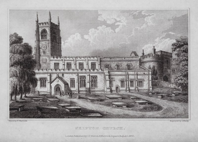Iglesia de Skipton de Nathaniel (after) Whittock