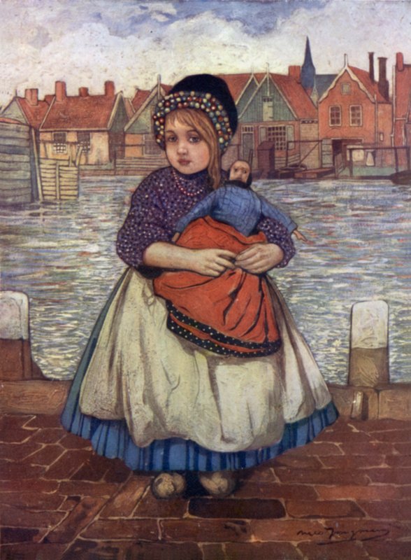 Una niña con una muñeca de Nico Jungman