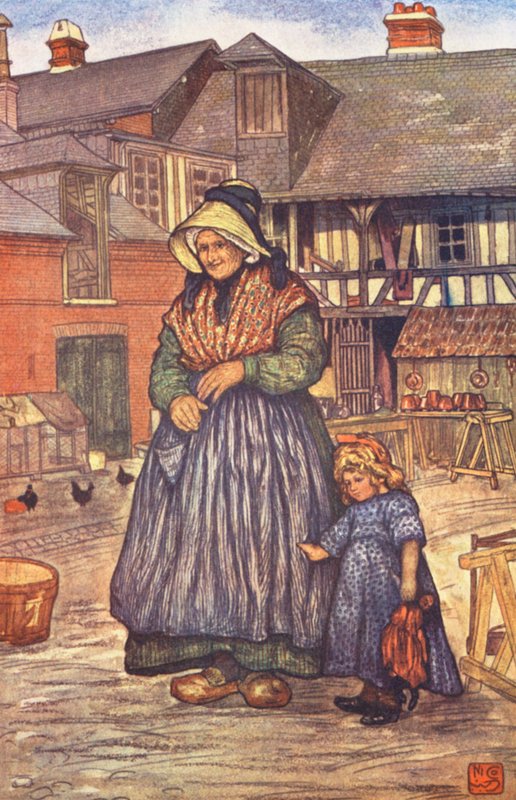 Abuela (litografía en color) de Nico Jungmann