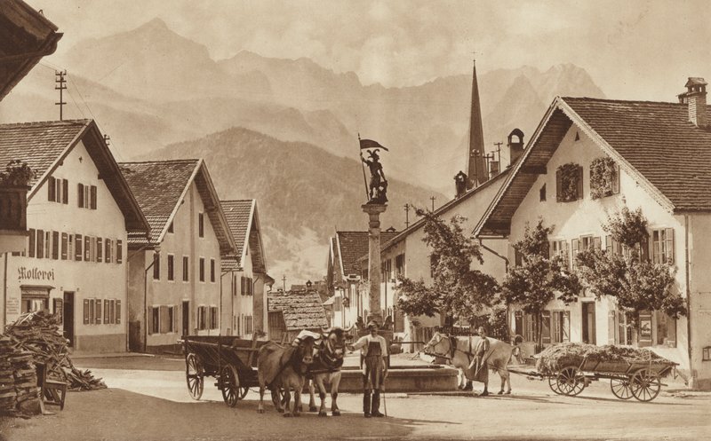 Plaza de San Florián en Partenkirchen de Otto Ballerstedt