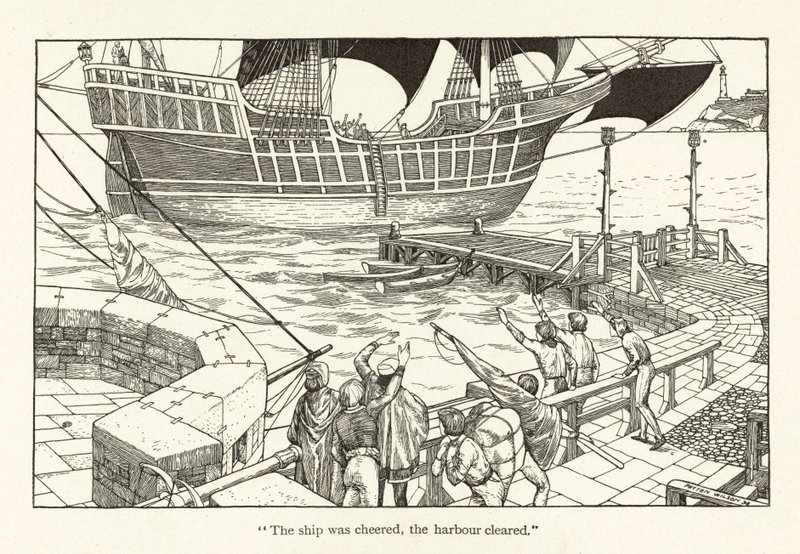Rime of the Ancient Mariner (grabado) de Patten Wilson