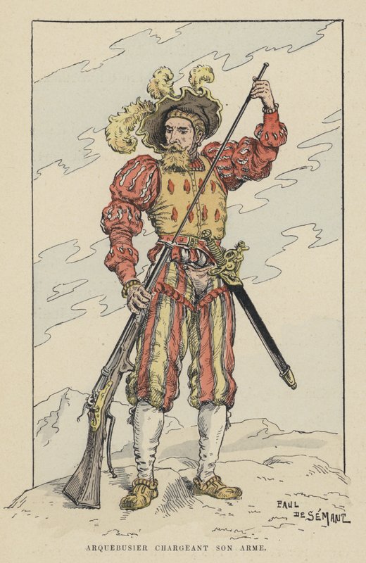 Arcabucero cargando su arma, principios del siglo XVI de Paul de Semant