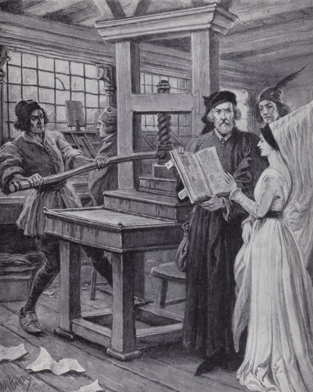 La invención de la imprenta de Paul (after) Hardy
