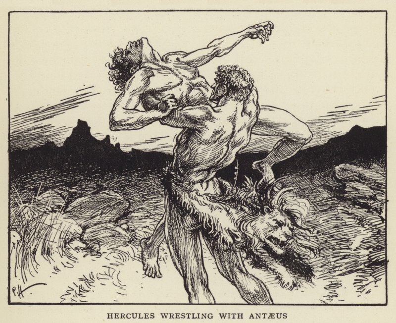 Hércules luchando con Anteo de Paul Hardy