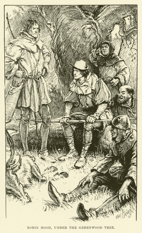 Robin Hood, bajo el Árbol Verde de Paul Hardy