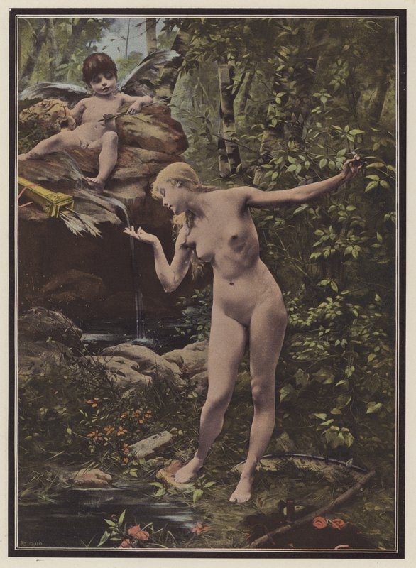 Fuente de la juventud (litografía en color) de Paul Quinsac