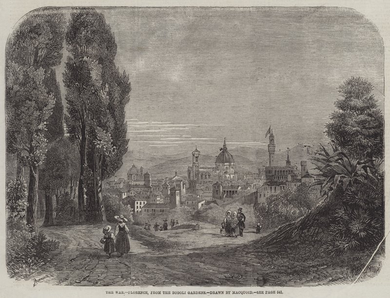 La guerra, Florencia, desde los Jardines de Boboli de Percy Macquoid