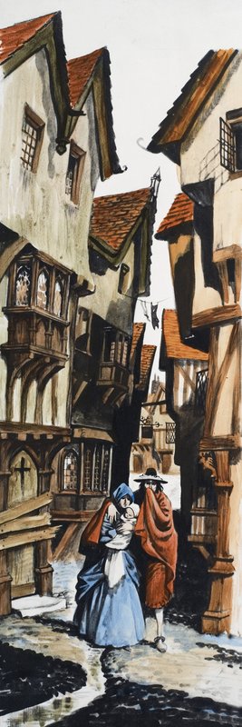 Familia caminando por la ciudad de Peter Jackson