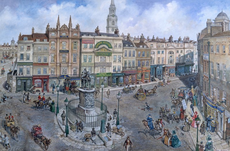 Viejo Londres reconstruido: Charing Cross alrededor de 1830 de Peter Jackson