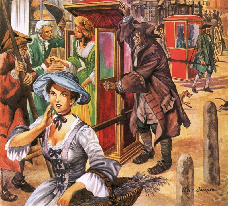 Silla de manos en la Inglaterra del siglo XVIII de Peter Jackson