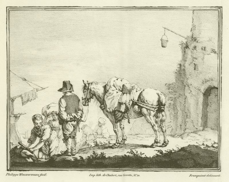 Viajero con un caballo de Philips Wouwerman