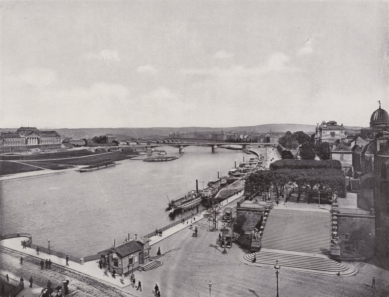 Terraza de Brühl y muelle del Elba de Photographer German