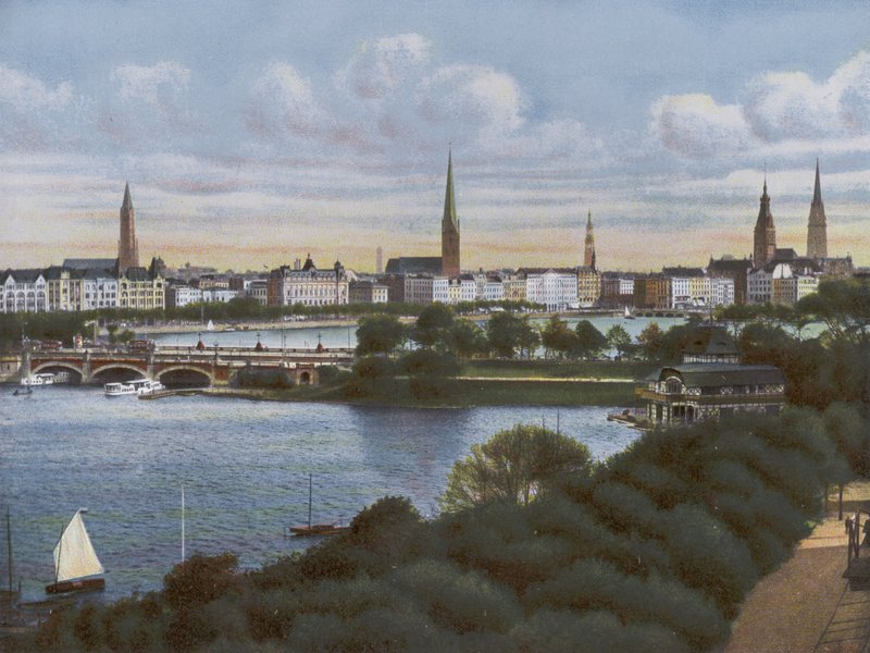 Hamburgo: Lombardsbrücke de Photographer German