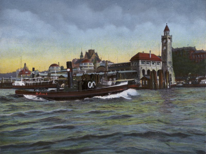Hamburgo: St Pauli Landungsbrucken, Wasserseite de Photographer German