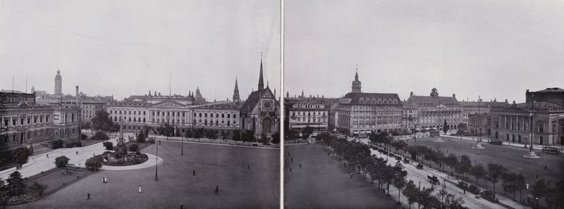 Leipzig: Panorama desde Augustusplatz de Photographer German