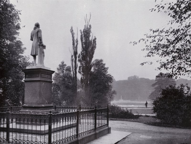 Leipzig: Rosental-Partie con monumento a Gellert de Photographer German