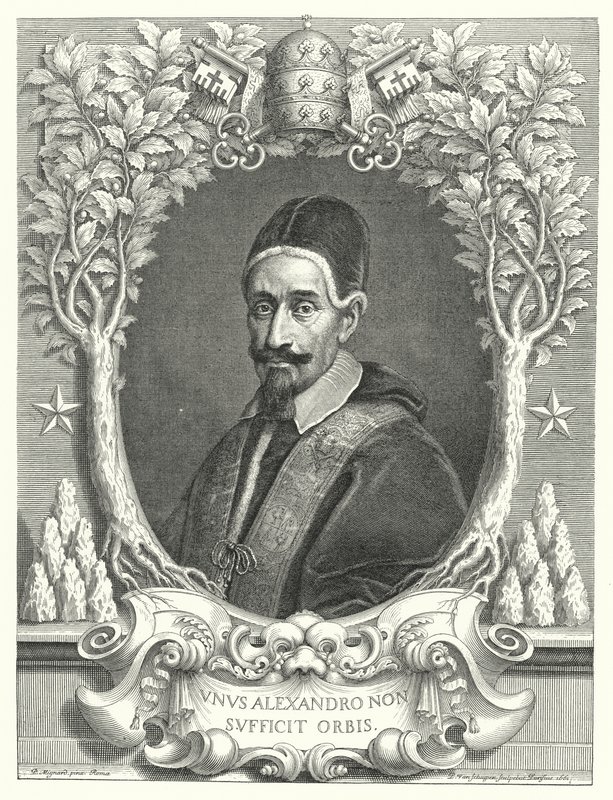 Papa Alejandro VII de Pierre (after) Mignard