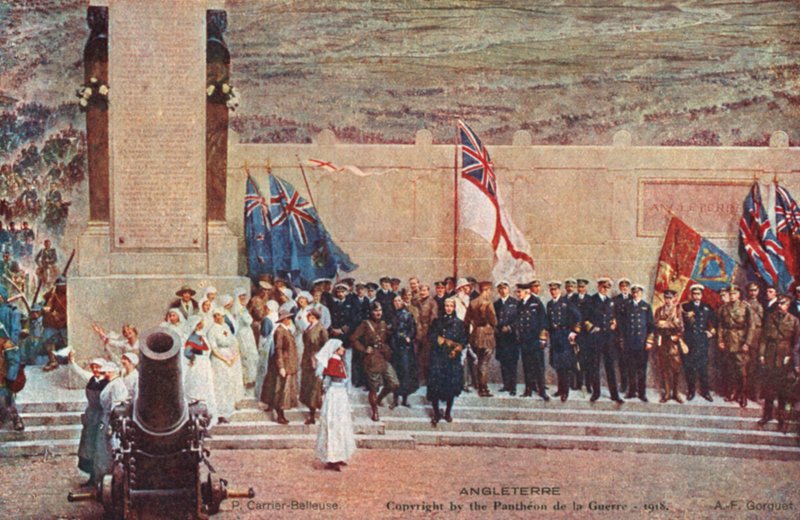 Inglaterra (litografía en color) de Pierre Carrier Belleuse