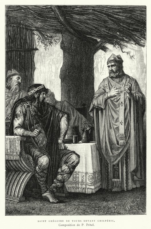 Saint Gregoire De Tours Devant Chilperic de Pierre Fritel