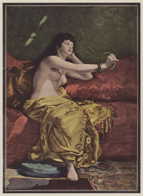 Muerte de Cleopatra (litografía en color) de Pierre Joseph Mousset