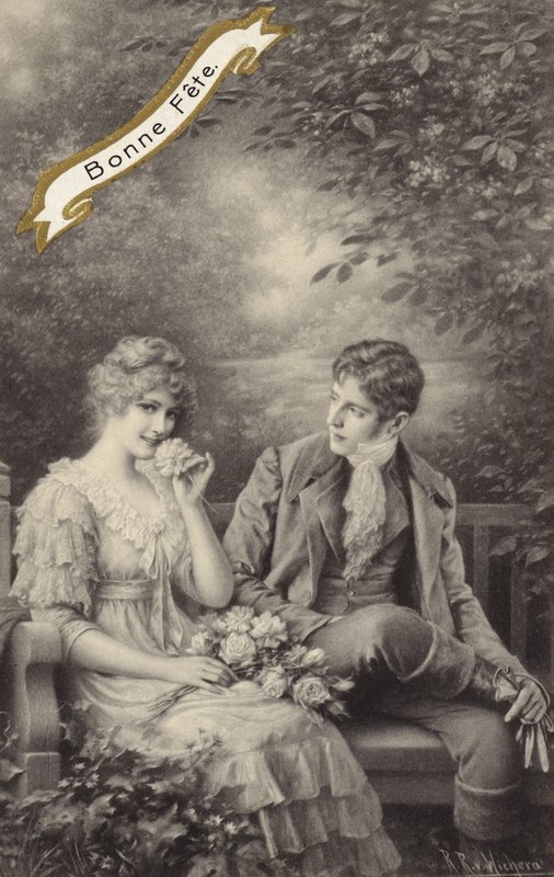 Pareja en un banco de Raimund Ritter Von Brennerstein Wichera