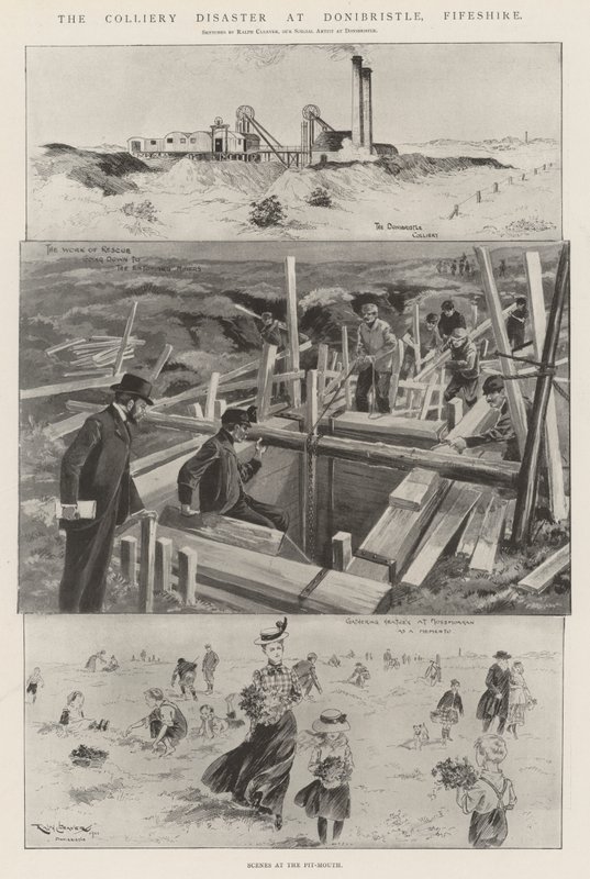 El desastre de la mina en Donibristle, Fifeshire de Ralph Cleaver
