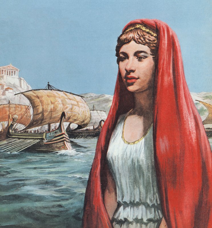 Helena de Troya (litografía en color) de Ralph Bruce