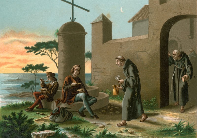 La llegada de Colón a La Rábida de Ramon Puiggari