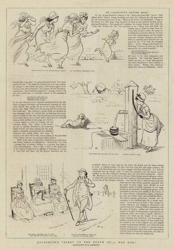 Elegía de Goldsmith sobre la muerte de un perro rabioso de Randolph Caldecott