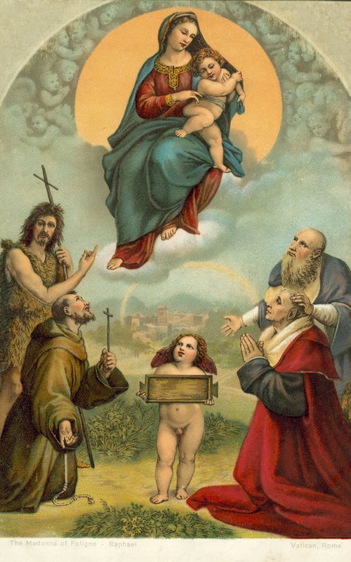 Virgen de Foligno (cromolito) de Raphael (1483 1520) (after)