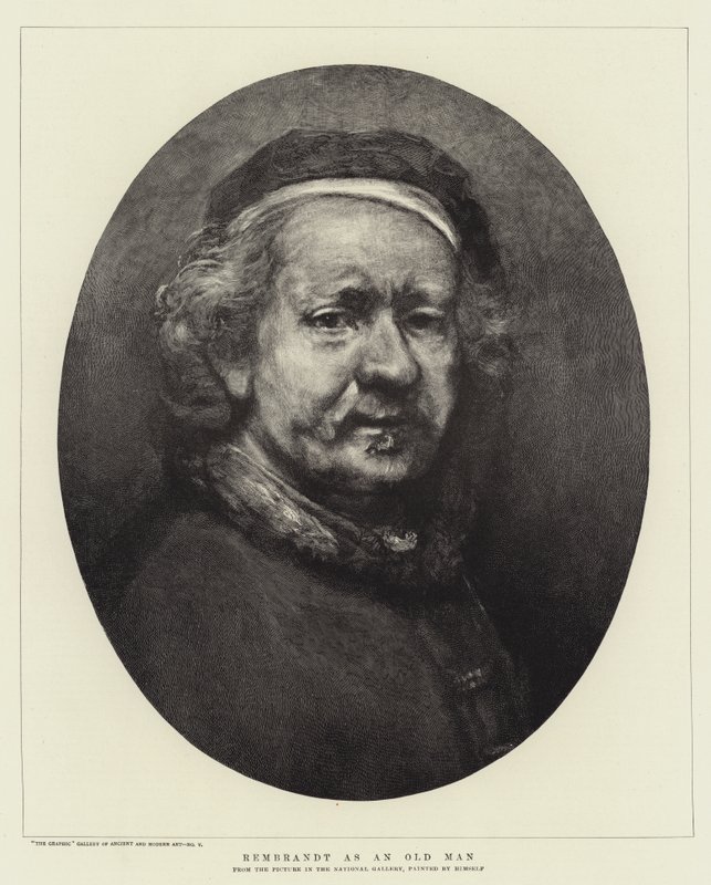 Rembrandt como un anciano de Rembrandt van Rijn