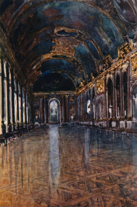 Gran Galería, o Galerie des Glaces, Versalles de Rene Binet