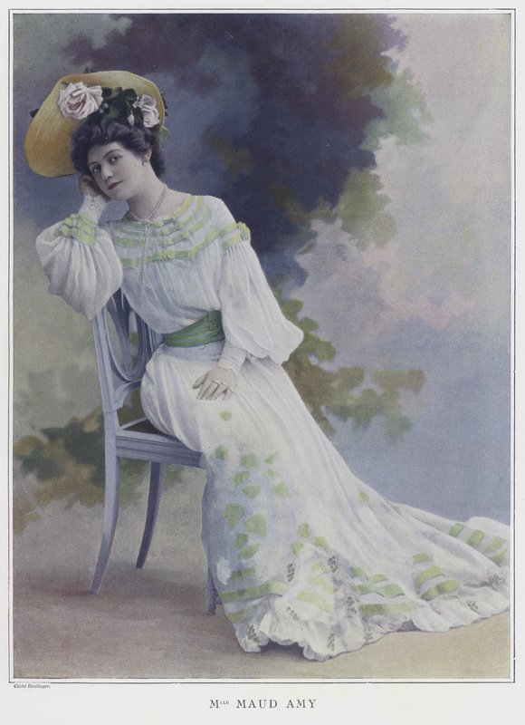Maud Amy, actriz francesa (foto coloreada) de Reutlinger Studio