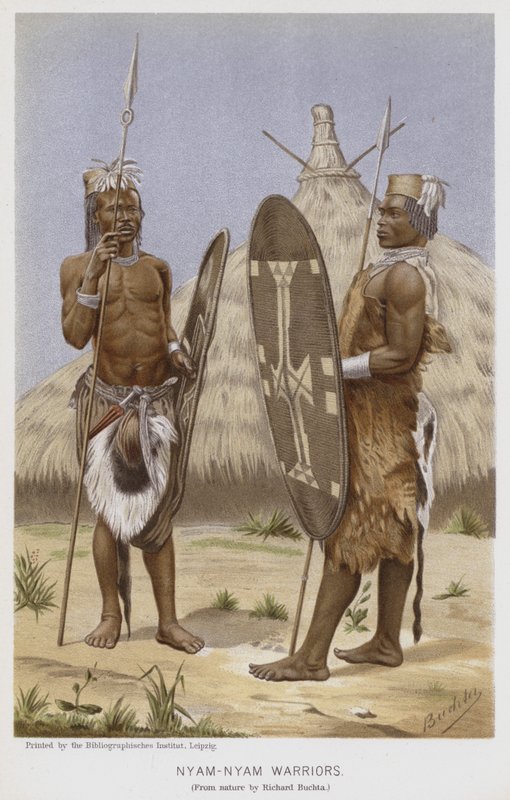 Guerreros Nyam-Nyam de Richard (after) Buchta