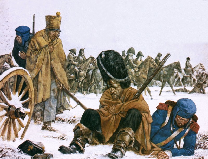La retirada de Napoleón de Moscú de Richard Hook