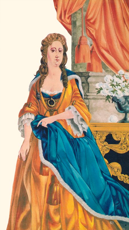 Reina Ana (litografía en color) de Richard Hook