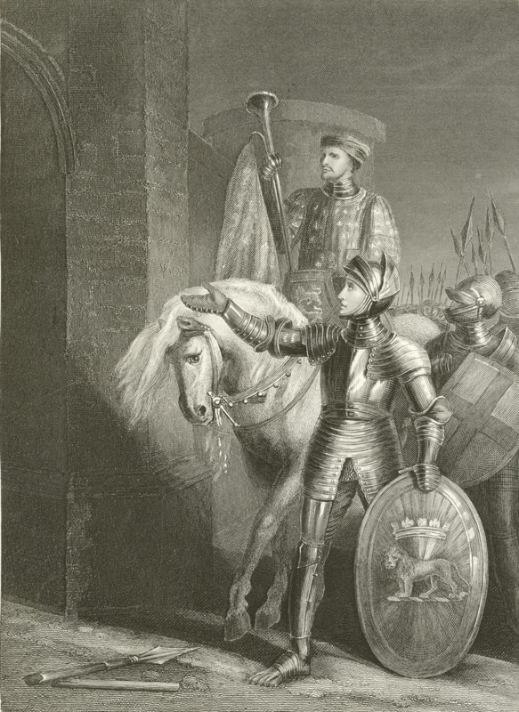 Rey Enrique V, antes de Harfleur de Richard Westall