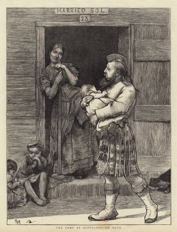 El campamento en Aldershot, de guardia de Robert Walker Macbeth