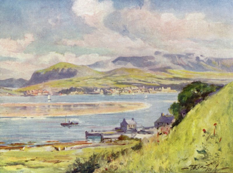 Carnarvon, desde Anglesey de Robert (after) Fowler