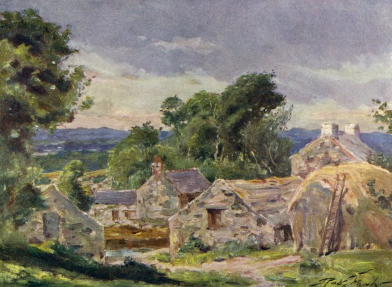 Granja galesa, cerca de Llanberis de Robert (after) Fowler