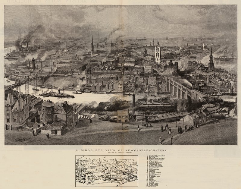 Vista aérea de Newcastle-on-Tyne de Robert Jobling