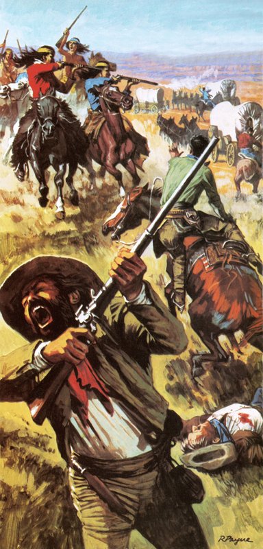 Los apaches atacan a los refugiados de Santa Rita de Roger Payne
