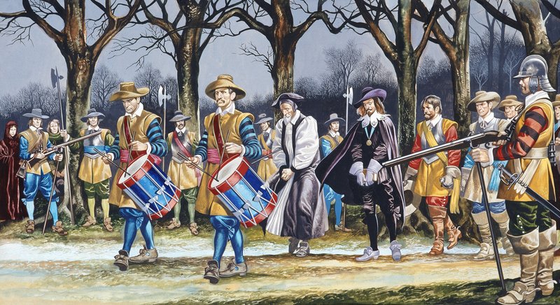 Último paseo de Carlos I (gouache sobre papel) de Ron Embleton