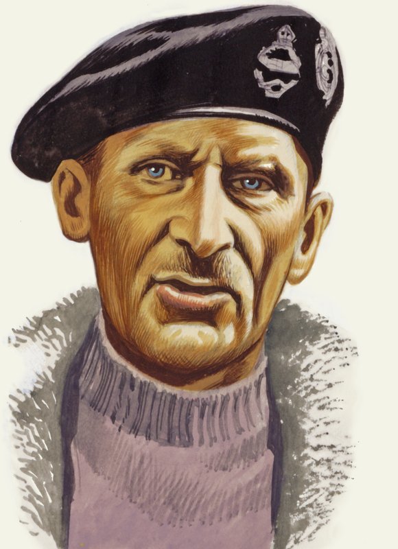 General Montgomery (gouache sobre papel) de Ron Embleton